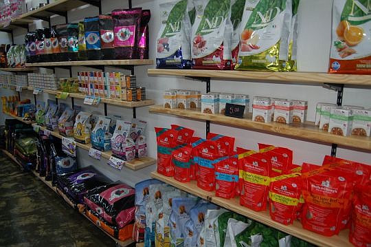 Bark Downtown has a selection of grain-free dog food brands. such as Orijen, Fromm and Party Animal.