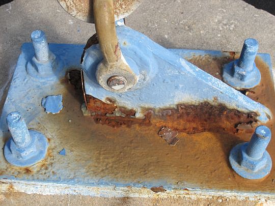 Corrosion to tent base plates of the Metropolitan Park amphitheater is just one of the issues that have caused the venue to be closed.