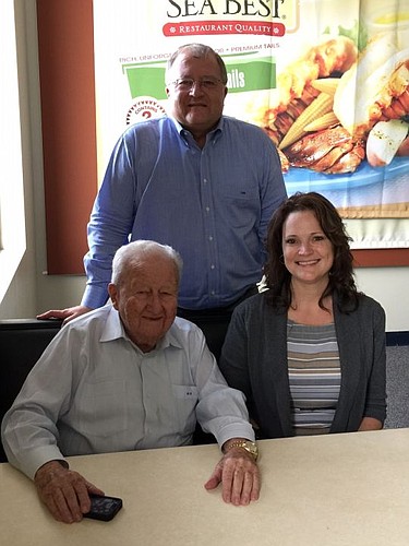 Beaver Street Fisheries founder Harry Frisch's regular booth at Two Doors Down was shipped to his company and set up in its conference room. Frisch is joined by General Manager Lathun Brigman and Executive Administrative Assistant Tammy Pate. The two ...