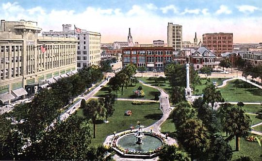 This vintage postcard shows Hemming Park circa 1920, more than 50 years before the park was paved over and transformed into Hemming Plaza.