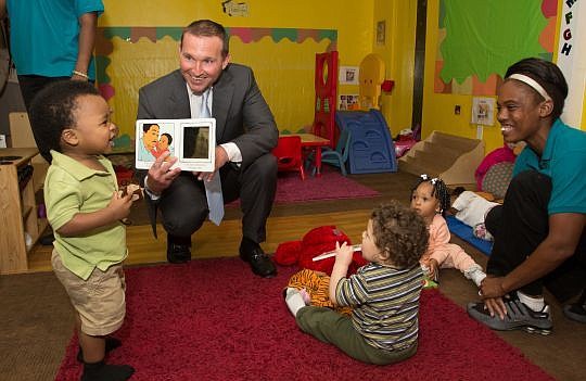 Mayor Lenny Curry visited Little Wise Kids Early Learning Center in November to see how Jacksonville Journey programs are impacting the community. (Photo by Wes Lester / City of Jacksonville)