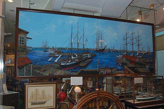 Photo by Max Marbut - This painting by David Campbell-Taws is the latest addition at the Jacksonville Maritime Heritage Center.