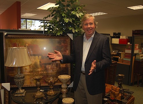 Photo by Max Marbut - Stovall at Stein Mart's Southbank headquarters last year.