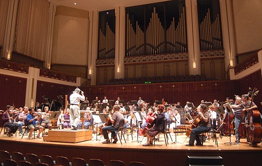 Photo by Max Marbut - The Jacksonville Symphony Orchestra held the final rehearsal Thursday before the opening of its 2011-12 season in Jacoby Symphony Hall at the Times-Union Center.