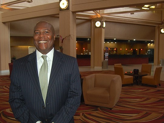 Photo by Max Marbut - Donald Harris, general manager of the Wyndham Jacksonville Riverwalk Hotel on the Southbank.