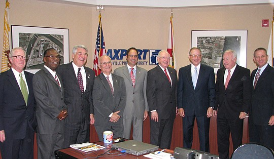 Photo by Joe Wilhelm Jr. - Past members of the Jacksonville Port Authority board of directors joined current members as the Port recognized its 10 anniversary as a separate independent authority. Previously, the Port Authority and Aviation Authority w...
