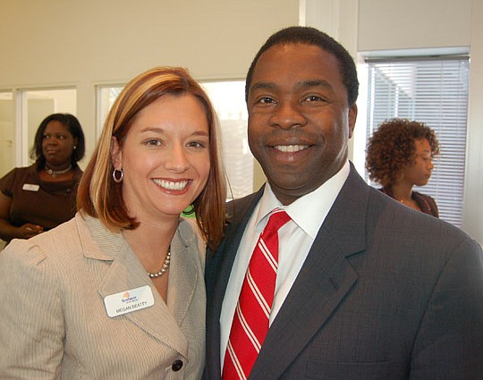 Photo by Max Marbut - Beatty met Mayor Alvin Brown Sept. 16 when she visited Jacksonville and Brown cut the ceremonial ribbon for the grand opening of the new SunTrust branch location on the Northbank. "I'm here one day and I know the mayor and he kno...