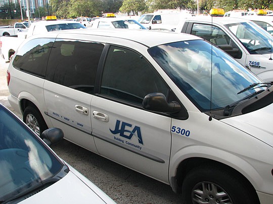 Photo by Joe Wilhelm Jr. - JEA is working to develop a system to install GPS tracking equipment in its fleet of vehicles and equipment, but a business development has slowed the process.