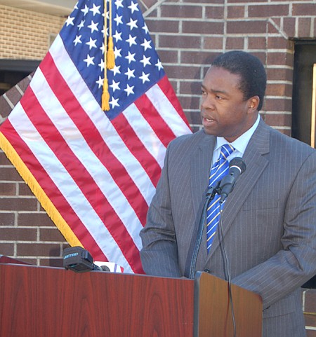 Photo by Max Marbut - Mayor Alvin Brown is working on a City reorganization. On Friday, he attended the annual Fallen Firefighters' Memorial Ceremony.