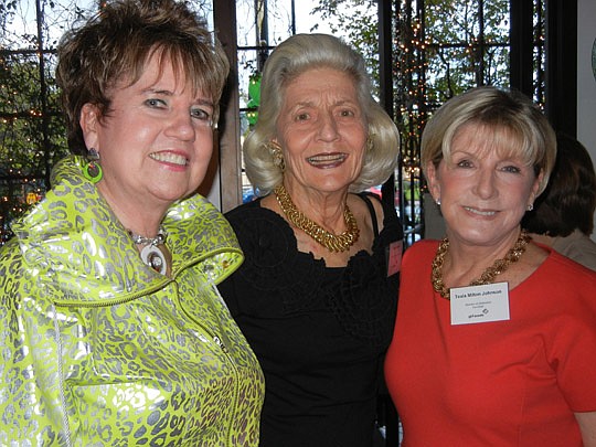 Photos by Karen Brune Mathis - Martha Barrett, Betsy Lovett and Teala Milton Johnson. Barrett and Johnson are veteran co-chairwomen of the Women of Distinction event. Lovett is one of almost 140 women honored since 1989. Barrett said fellow Duval Coun...