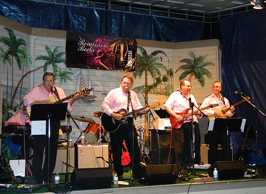 The band No Known Cure, whose members are doctors, entertained the crowd during Remission Rocks to raise $6,800 for Bosom Buddies. Remission Rocks took place the evening of Oct. 7 at River City Brewing Co. All proceeds benefited Bosom Buddies, a local...