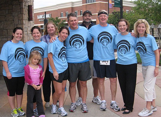 Run for One team participants Kara Sidone, Macie Millard, Karen Millard, Judge Jean Johnson, Kelly Coker-Daniel, Judge Jim Daniel, Mark Bajalia, Judge Hugh Carithers, Kathy Para and Judge Virginia Norton.