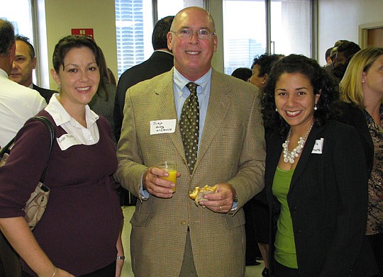 Photos by Joe Wilhelm Jr. - The JBA YLS Board of Governors member Renee Maxey, Judge Gregg McCaulie and The JBA YLS Board of Governors Secretary Michelle Bedoya Barnett.