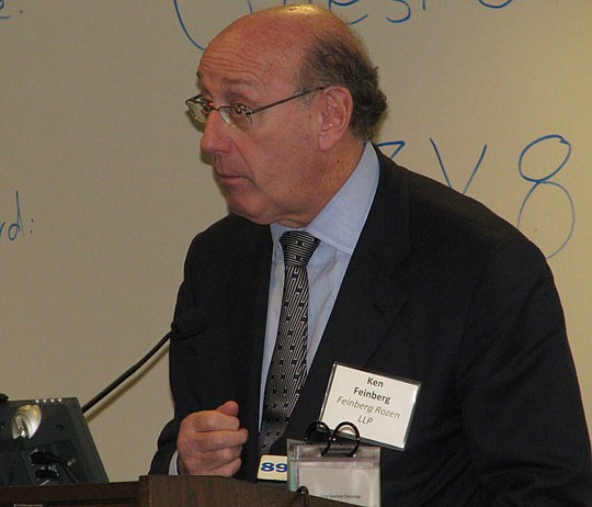 Photo by Joe Wilhelm Jr. - Ken Feinberg was the keynote speaker at the 13th Annual Environmental Summit Thursday co-hosted by Florida Coastal School of Law and Jacksonville University. He is the administrator for the BP Gulf Coast Claims Facility, whi...