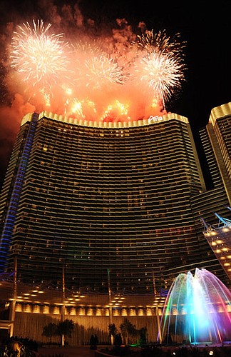 MGM's ARIA Resort & Casino opened almost a year ago in Las Vegas. The photo shows the opening-night fireworks Dec. 16. MGM confirmed that it is scouting sites in Florida should the Legislature pass a gaming bill and that it has visited Jacksonville in...