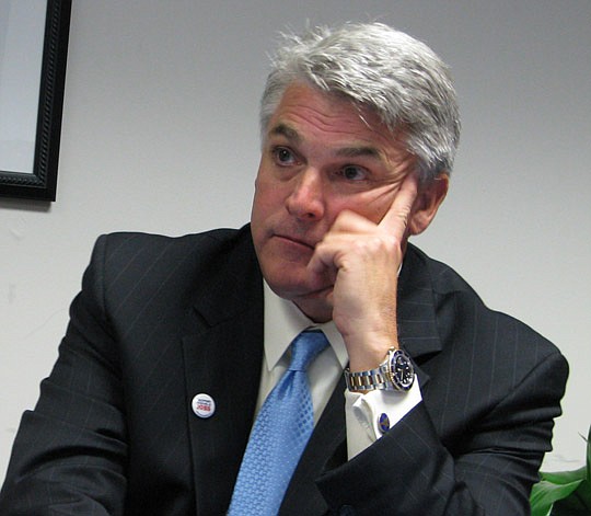 Photos by Joe Wilhelm Jr. - Jacksonville Port Authority CEO Paul Anderson said he was thankful for the support given to the port's TIGER III grant application from local, state and federal legislators and business leaders. The application asks for $25...