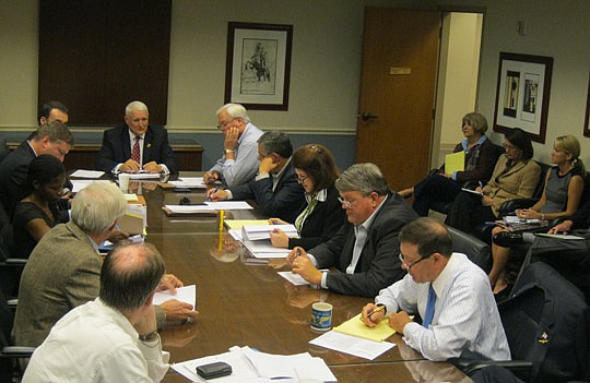 Photo by David Chapman - Members of a recently formed study group charged with looking at Mayor Alvin Brown's reform plan met for the first time Monday afternoon. Their next meeting is scheduled at 4 p.m. Nov. 28.