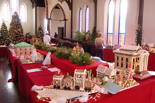 Photos by Max Marbut - The 2011 Gingerbread House Extravaganza opens to the public today inside Old St. Andrew's along A. Philip Randolph Boulevard in the Sports Complex.