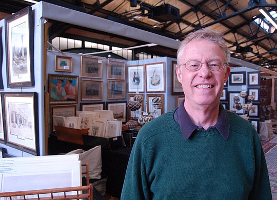 Photos by Max Marbut - Charlie Miller of Miller Hamilton &amp; Co. Inc. of Chapel Hill, N.C., is the show manager at the 35th Anniversary Art &amp; Antiques Show hosted by The Women's Board of Wolfson Children's Hospital.