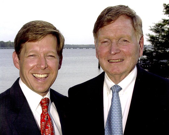 Former Mayor John Peyton (left) has been named to succeed his father, Herbert Peyton, as president of Gate Petroleum Co.