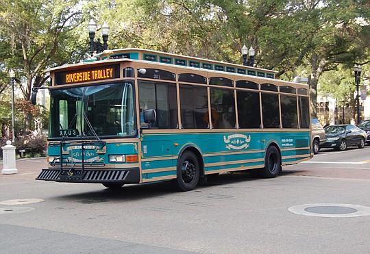 Photo by Max Marbut - The Riverside Trolley has a new route that takes it to more Downtown restaurants and workplaces.