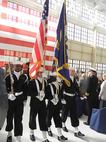 Photos by Karen Brune Mathis - The NAS Jacksonville Color Guard at the ceremony Friday at the change of command ceremony at NAS Jacksonville.