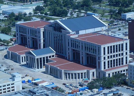 Photo by Max Marbut - The Duval County Courthouse under construction.
