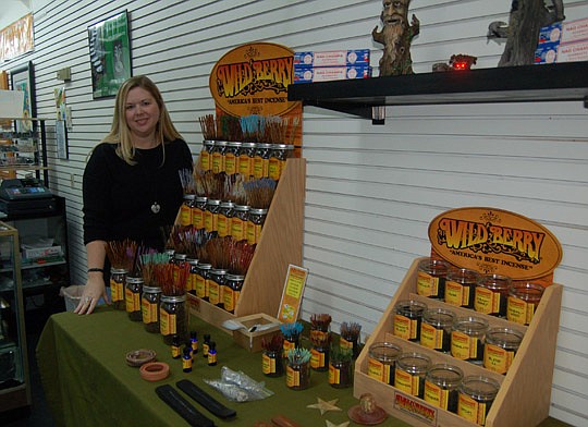 Photos by Max Marbut - Ida Metzger in her "Diversions" relaxation products store inside Bee Gallery at the Landing.