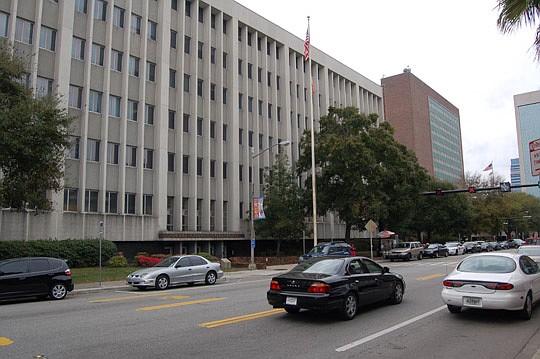Photos by Max Marbut - The Downtown Vision Inc. board of directors is advocating for the demolition of the Duval County Courthouse and the former City Hall, now the City Hall Annex, along East Bay Street as soon as possible after the buildings are vac...