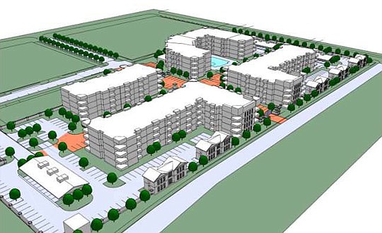This site plan for a proposed multifamily residential development along Park Street in Brooklyn was deferred by the Downtown Development Review Board of the Jacksonville Economic Development Commission.