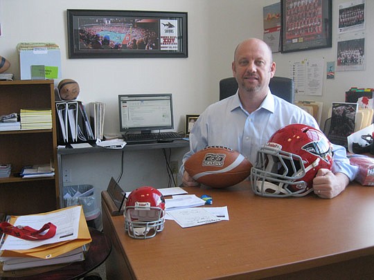 Photo by David Chapman - Jacksonville Sharks Managing Partner Jeff Bouchy is an Arena League veteran who helped bring a team to Jacksonville in 2010. The team won the Arena Bowl, the league's championship game, in just its second year of play. Heading...