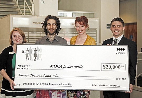 The Contemporaries, MOCA Jacksonville's young professionals networking group, presented a $20,000 check to museum leadership March 20. The donation was raised as part of the Contemporaries' New Year's Eve party. Contemporaries President Casie Simpson ...