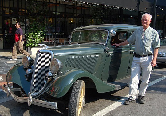 Photos by Max Marbut - Ron Chamblin with his 1934 Ford Deluxe "Fordor."