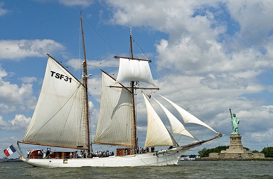 A pair of schooners like this one will be docked Downtown April 30-May 1.