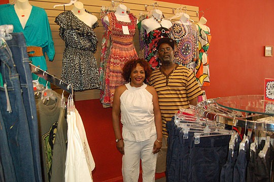 Photos by Max Marbut - Theresa and Willie Johnson at His and Hers Fashions on Monroe Street.