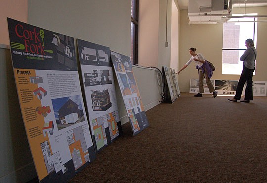 Photo by Max Marbut - Architecture students from Florida A&amp;M University were Downtown Thursday for a "design studio."