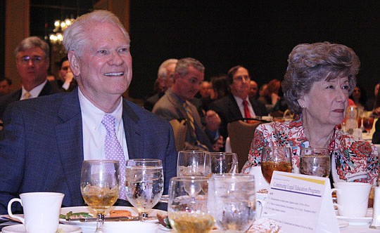 Photos by Joe Wilhelm Jr. - The 2012 Financial News &amp; Daily Record Lawyer of the Year award winner George Gabel, of Holland &amp; Knight, and his wife Judy at The JBA Law Day Luncheon April 11 at the Hyatt.