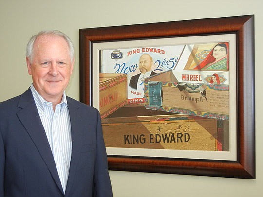 Photo by Karen Brune Mathis - Swisher International moved to Jacksonville almost 90 years ago. It is based along East 16th Street in the Springfield area north of Downtown. President and CEO Tom Ryan's office features artwork of corporate history.