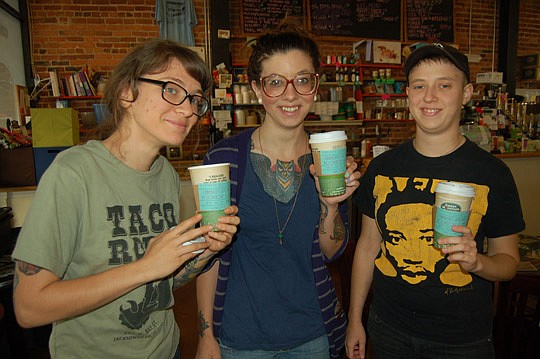 Photos by Max Marbut - Sarah Keefe, Lynn Alaia and Janine Anderson, the "Coffee Ninjas" at Chamblin's Uptown CafÃ©.