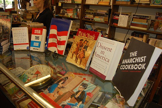 Photo by Max Marbut - Chamblin's Uptown has a selection of patriotic themed titles. The bookstore and cafÃ© will be open 5-9 p.m. Wednesday for Art Walk leading up to the City's fireworks display at 9:45 p.m.