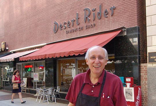Photo by Max Marbut - Larry Hazouri moved his Desert Rider sandwich shop to Hogan Street about 35 years ago.