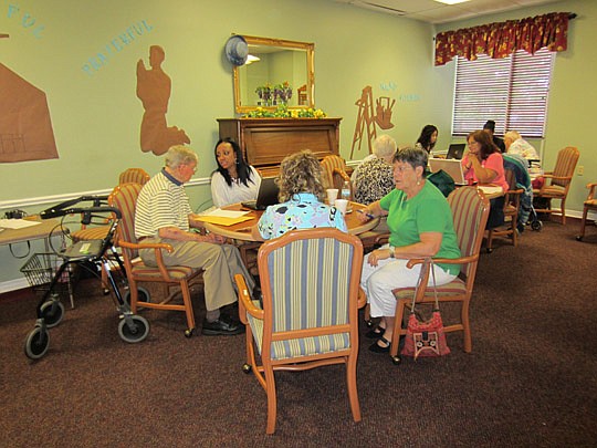 Pro bono attorneys and paralegals gathered April 21 to assist seniors at Riverside Presbyterian House.
