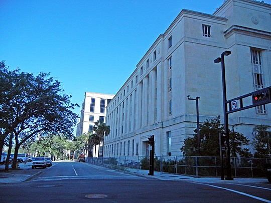 Photo by Karen Brune Mathis - The City expects a 14-month construction process to renovate the old federal courthouse building at 311 W. Monroe St.