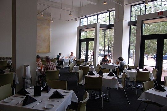 Photos by Max Marbut - CafÃ© Nola at the Museum of Contemporary Art has a view of Laura Street and Hemming Plaza, Downtown's central park.