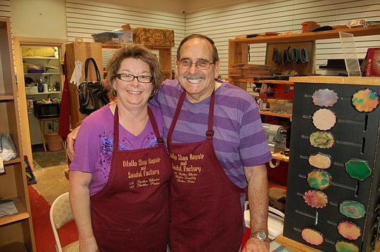 Photos by Max Marbut - Lynn and Bill Fernandez at Vitello Shoe Repair &amp; Sandal Factory at the Landing.