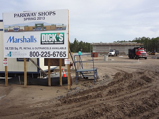 Photo by David Chapman - The Parkway Shops are under construction.
