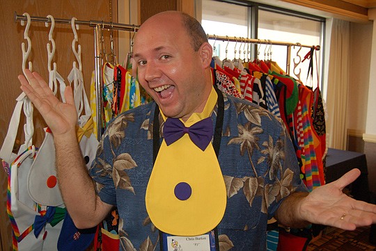 Photos by Max Marbut - South East Clown Association President Chris Burton is visiting Downtown this week with more than 100 of his fellow entertainers for the group's annual convention.