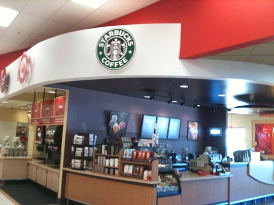 Photo by Karen Brune Mathis - Target has Starbucks coffee shops in some of its stores, such as this one in Missouri. It intends to add one to its Jacksonville store at 10490 San Jose Blvd.