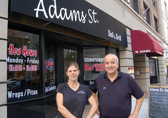 Photos by Max Marbut - Cristy Austin and Nader Zarou at Adams St. Deli &amp; Grill.