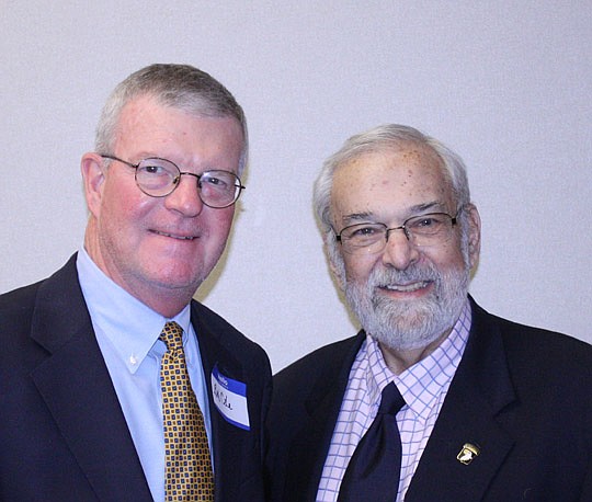 Photo by Joe Wilhelm Jr. - Former ABOTA Florida Chapter President Bob Cole with ABOTA Foundation Trustees President William Ginsburg, who was a guest speaker during session.